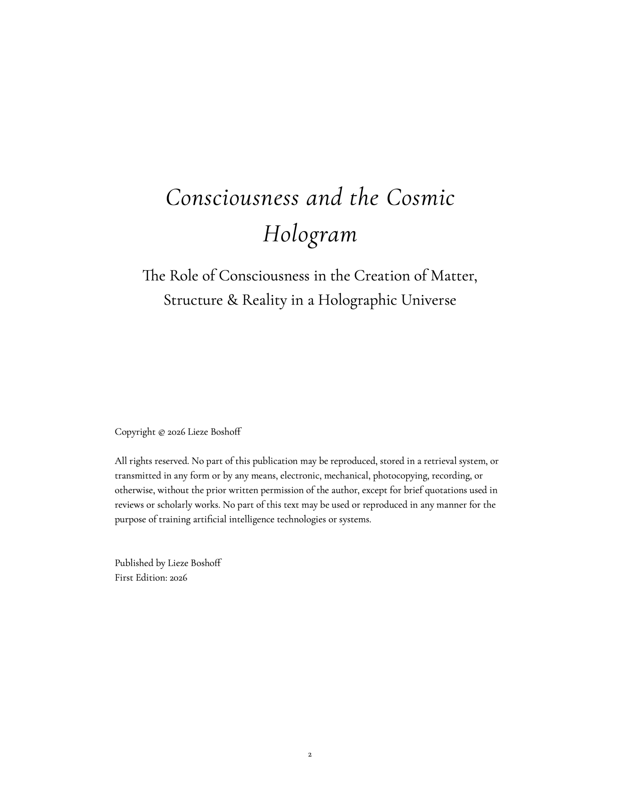 Consciousness and the Cosmic Hologram - Image 2